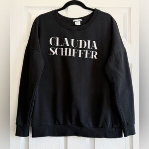 Zara Black Claudia Schiffer Sweatshirt